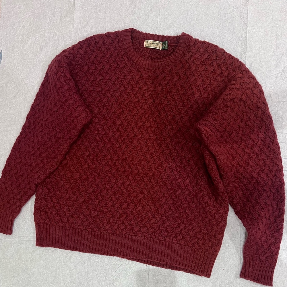 100% wool LL Bean sweater size XL - Picture 2 of 6